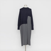 Load image into Gallery viewer, ニット切り替え ロングカーディガン3252218C