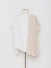 Load image into Gallery viewer, 3255223A Different material switching big silhouette cool touch T-shirt