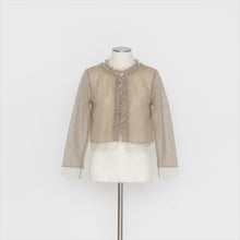 画像をギャラリービューアに読み込む, モヘアMIXチュールカーディガン5252019C