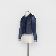 画像をギャラリービューアに読み込む, モヘアMIXチュールカーディガン5252019C