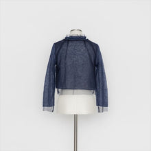 画像をギャラリービューアに読み込む, モヘアMIXチュールカーディガン5252019C