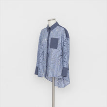 画像をギャラリービューアに読み込む, レースプリント 切り替えブラウス5252044O