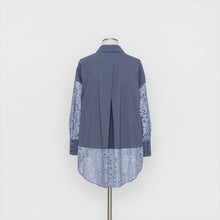 画像をギャラリービューアに読み込む, レースプリント 切り替えブラウス5252044O