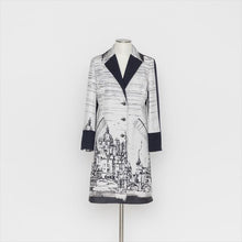 Load image into Gallery viewer, 街並みモチーフ プリントコート5252053D