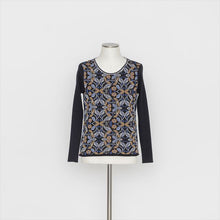 画像をギャラリービューアに読み込む, 小花柄ニットプルオーバー5252120A
