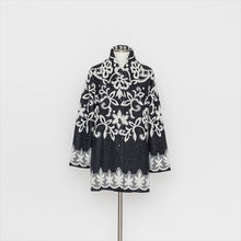 将图片加载到图库查看器,花柄ジャカードニットコート5252331D
