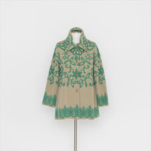 将图片加载到图库查看器,花柄ジャカードニットコート5252331D