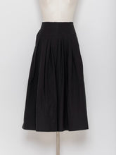 将图片加载到图库查看器,5255011E 干塔夫绸喇叭裙