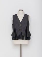 Load image into Gallery viewer, 5255014H Denim switching short vest