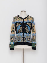 画像をギャラリービューアに読み込む, 5255105C バードジャカードニットカーディガン