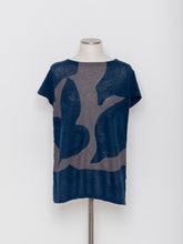 画像をギャラリービューアに読み込む, 5255113A リーフ柄 インターシャニット ロングプルオーバー