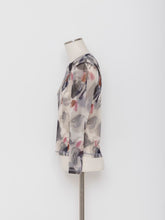 Load image into Gallery viewer, 5255224A Watercolor pattern round neck tulle pullover