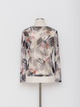 Load image into Gallery viewer, 5255224A Watercolor pattern round neck tulle pullover