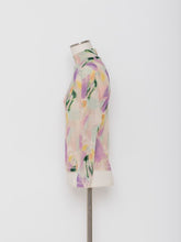 Load image into Gallery viewer, 5255225A Watercolor pattern high neck tulle pullover