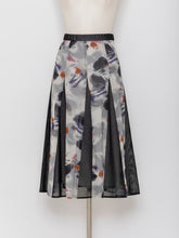 画像をギャラリービューアに読み込む, 5255226E 水彩柄 切り替えフレアスカート