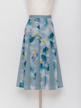 画像をギャラリービューアに読み込む, 5255226E 水彩柄 切り替えフレアスカート