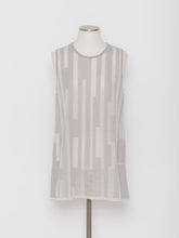 画像をギャラリービューアに読み込む, 5255313H 幾何柄ニットノースリーブロング