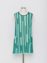 画像をギャラリービューアに読み込む, 5255313H 幾何柄ニットノースリーブロング