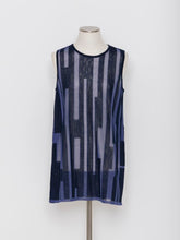 画像をギャラリービューアに読み込む, 5255313H 幾何柄ニットノースリーブロング