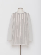 画像をギャラリービューアに読み込む, 5255314C 幾何柄ニットロングカーディガン