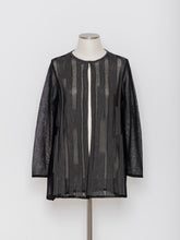 画像をギャラリービューアに読み込む, 5255314C 幾何柄ニットロングカーディガン