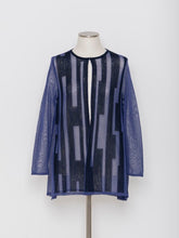 画像をギャラリービューアに読み込む, 5255314C 幾何柄ニットロングカーディガン