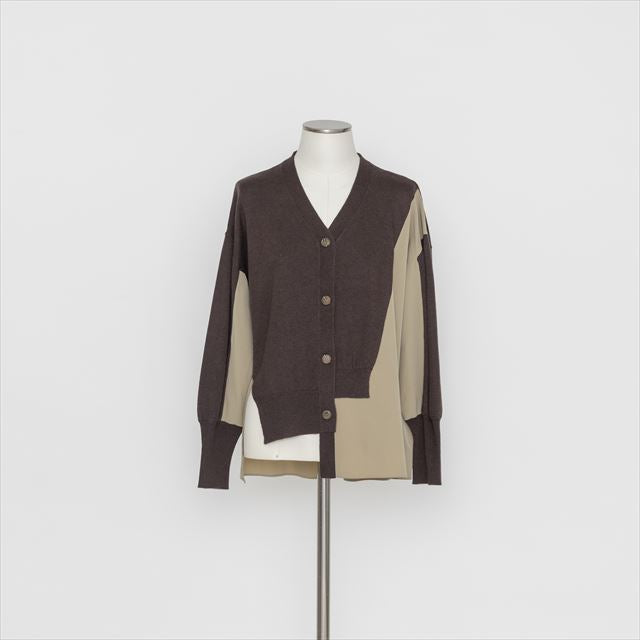ニット切り替え ショートカーディガン3252219C