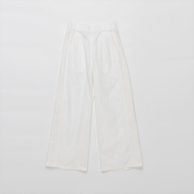 ダンガリー レースワイドパンツ5246012F
