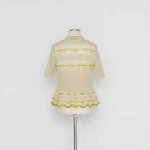 Load image into Gallery viewer, 地柄ニットプルオーバー5246112A

