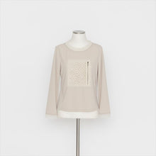 将图片加载到图库查看器，レースモチーフTシャツ5252012A
