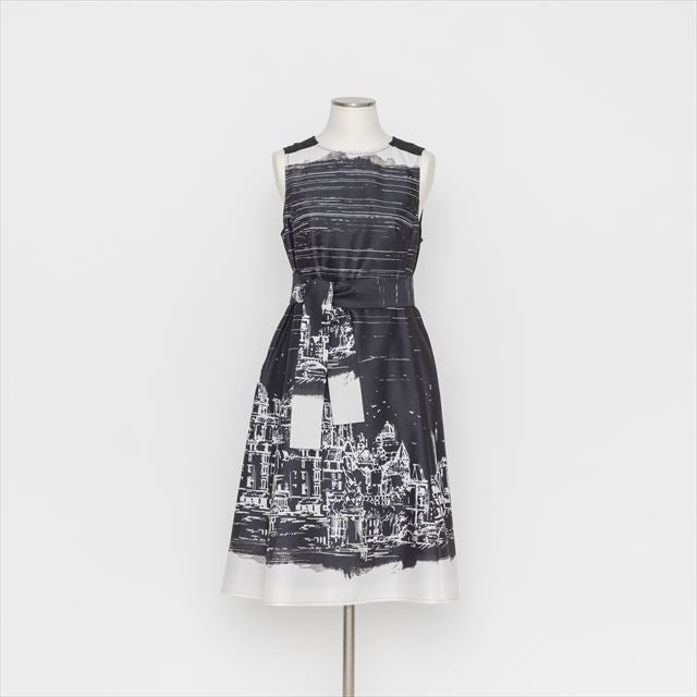 街並みモチーフ プリントワンピース5252052G