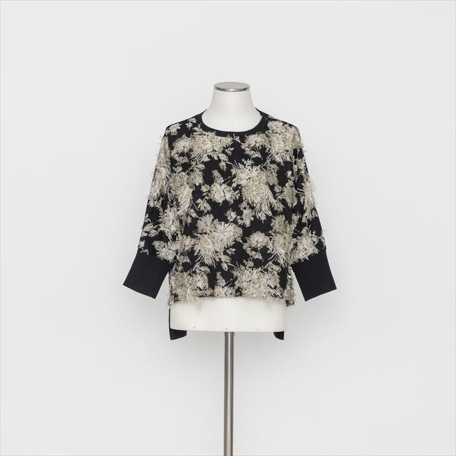 花柄カットジャカード ニットプルオーバー5252101A
