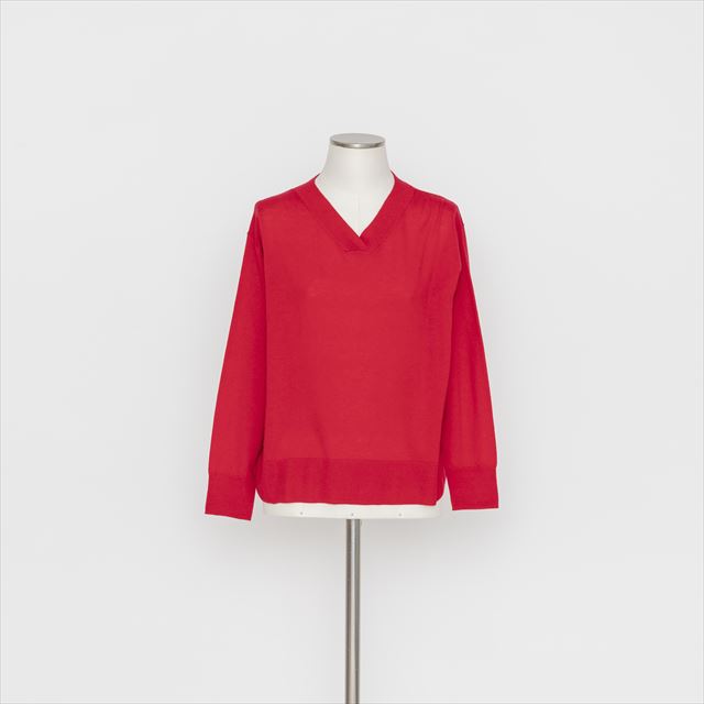 カシミヤ10％　Vネックニットプルオーバー5252303A