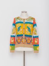画像をギャラリービューアに読み込む, 5255105C バードジャカードニットカーディガン
