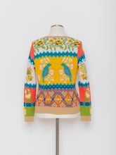 画像をギャラリービューアに読み込む, 5255105C バードジャカードニットカーディガン
